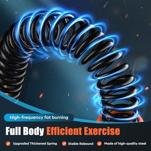 Cordless Battle Ropes with Adjustable Resistance Springs - Weighted Ropeless Battle Rope for Home Gym Exercise, Portable Workout Equipment for Strength Training & Cardio Fitness - Thumbnail 3