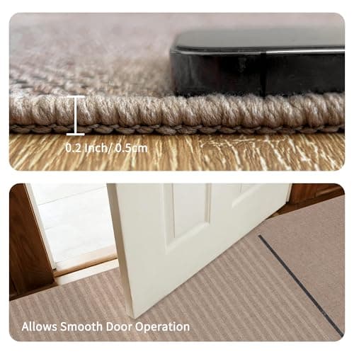 Arvenchy Easy Jute Rug 4x6: Indoor Outdoor Natural Boho Area Rugs for Living Room Patio Washable - Farmhouse Neutral Contemporary Carpet Mat for Entryway Bedroom Kitchen Backyard Sunroom Non Slip - Thumbnail 2