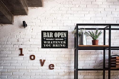 Carastora Vintage Bar Wall Decor Sign - 'Bar Open' for Home Bar, Club, Kitchen - Fun Gift for Beer Lovers, 8x12 Inch - Thumbnail 3