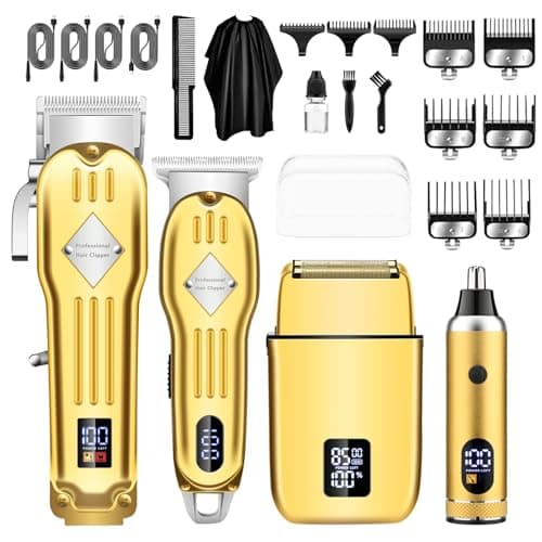 Hair Clippers for Men, Professional Beard Trimmer Mens Shaver Electric Razor Nose Trimmer Kit, Cordless Barber Clippers and Trimmers Set, Hair Cutting Kit, Shaving Machines for Men Grooming Gifts - Image 1