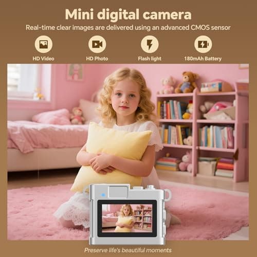 Trunsif Mini Keychain Camera–2MP HD Mini Digital Camera with 16GB Card&Cool Keychains,Take Photos&Video Anywhere,Suitable for Children/Adults,Collectible Gift for Travel,Gathering&Holiday Gift - Thumbnail 2