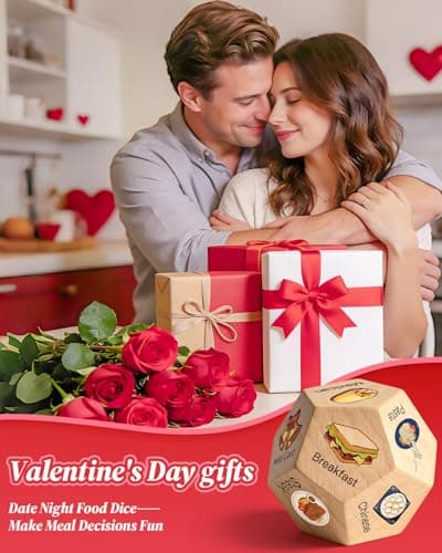 Allotall Valentines Day Gifts for Him Her,Couple Gifts for Men Women,Colorful Date Night Food Dice,Funny Gag Gifts for Boyfriend Girlfriend,Anniversary Birthday Wedding Gifts for Husband Wife - Thumbnail 4