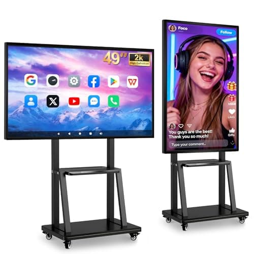 Smart Board 49 Inch Interactive Whiteboard, RK3588 Flagship Chip 6ms Low Latency, Android 12 8+64GB, Wireless Cast & Screen Mirroring, Overseas App Ready for Classroom Office Business Home(Board Only) - Image 1