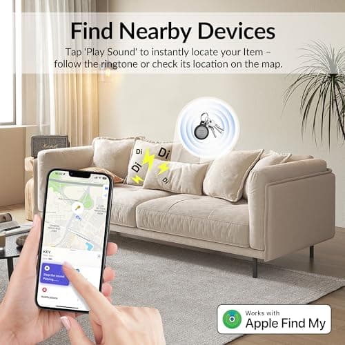 MSEBENT Tracker Tag - 2 Pack [Apple MFi Certified] Bluetooth Trackers Works with Apple Find My (iOS Only) - IP67 Waterproof Item Finders | Track Keys, Wallet, Luggage, Backpack - Thumbnail 6