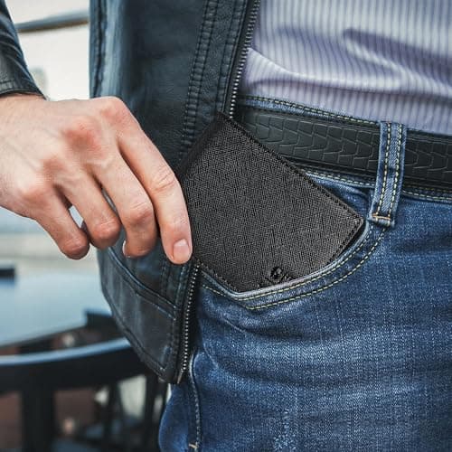 Gostwo Slim Rfid Wallet for Men Minimalist Leather ID Window Front Pocket Bifold Wallet Bussiness Card Holder Gift for Men - Thumbnail 3