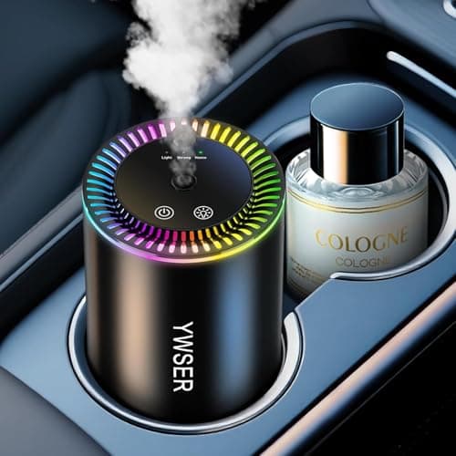 Smart Car Air Freshener, Car Air Freshener Diffuser with Starry Sky Projection and 50ml Perfume, Auto On/Off Intelligent, 3 Mode Adjustable Rechargeable Aroma Diffuser (Ocean) - Image 1