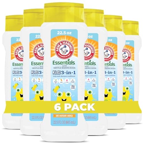 Arm & Hammer 6 Pack Essentials Kids Body Wash - 3-in-1 Sea Monster Mango 22.5oz - Non Toxic Kids Shampoo and Body Wash And Conditioner - Image 1