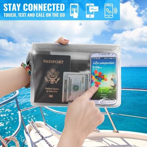 AiRunTech Waterproof Fanny Pack,Phone Pouch Dry Bag for Passport Wallet Purse,Floating Waterproof Bags for Travel Beach Swimming Kayaking Boating Cruise Accessories - Thumbnail 5