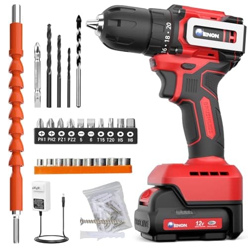 Brushless Cordless Drill Set,12V Power Drill Set with Battery and Charger, Electric Driver/Drill Bits, 3/8'' Keyless Chuck,20+1 Torque Setting, 300 inch-lbs, with LED Electric Drill Set - Image 1
