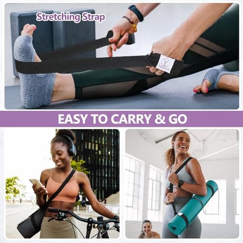 YOGAER Yoga Mat Strap Carrier, Adjustable Thick Straps Sling for Carrying Large Mats, Stretching Band [Mat Not Included] - Thumbnail 4