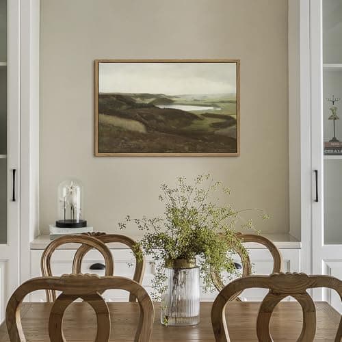 DAJONART Vintage Floating Framed Wall Art for Living Room Bedroom Office, Rustic Landscape Wall Art Jutland Countryside Canvas Prints, Antique Framed Christmas Wall Decor for Farmhouse Rustic Home, 16"x24" - Thumbnail 5