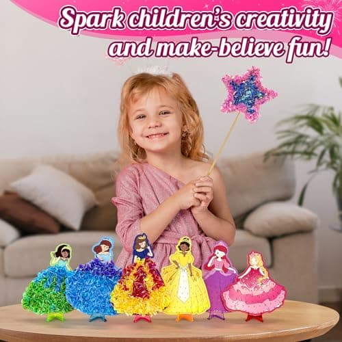 ZUNIRA Poke Art Kits Dream Princess Mess-Free DIY Crafts for Kids Ages 3+ - Thumbnail 6