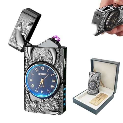 BABOBIU Electric Lighter Plasma Lighter Rechargeable Windproof Flameless Arc Dolphin Lighters with USB Fast Charging Cool Lighters Gift for Father's Day, Christmas, Birthday (Black) - Image 1