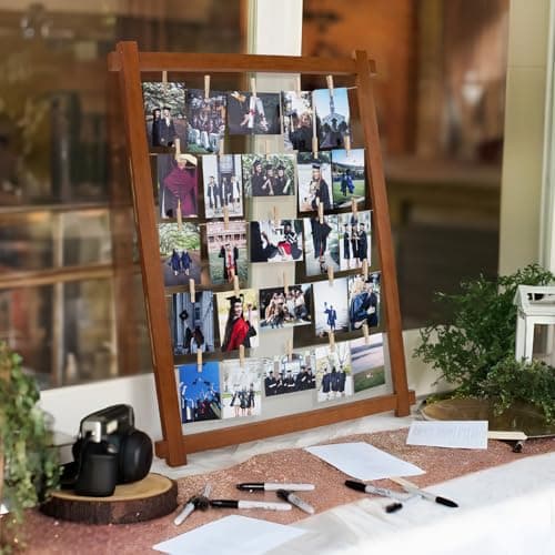 2026 Graduation Decorations - Wooden Picture Frame Decor with Clips - Class of 2026 Grad Centerpieces Table Wall Decoration Party Supplies for Kindergarten Preschool High School College - Thumbnail 6