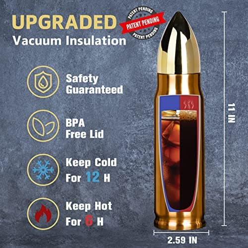 Gifts for Men Dad Husband Him - 17 oz Copper Bullet Tumbler Cup - Fishing Hunting Camping Easter Birthday Mens Gift Ideas - Gift for Mens Who Have Everything - Dad Gifts - Mens Stocking Stuffers 2026 - Thumbnail 4