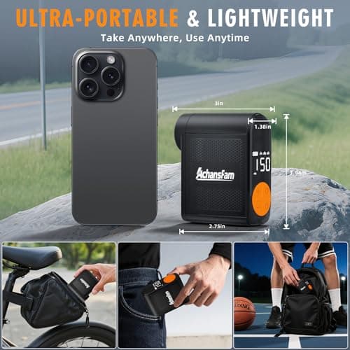 Mini Bicycle Tire Pump, Bike Pump, High Pressure Fast Inflation, 150 PSI with Pressure Gauge, Aluminum Alloy Portable Bicycle Tire Pump, Dual Valve Fits Presta & Schrader for Road Bike MTB - Thumbnail 3