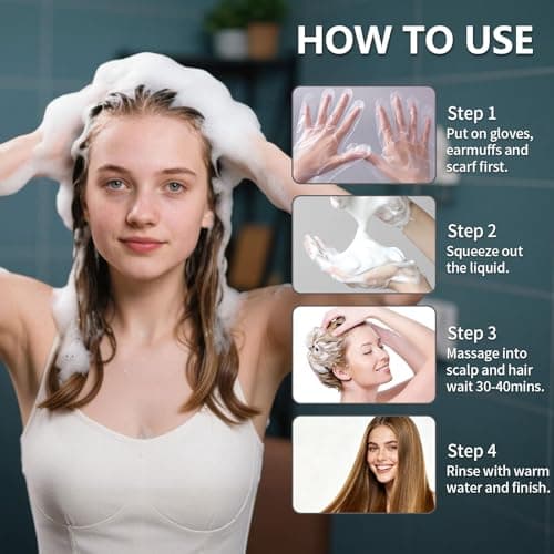 OLV Hair Dye Shampoo 3 in 1, Hair Color Shampoo for Gray Hair 500ML Ammonia-Free Instant Hair Dye Shampoo for Men & Women, Natural Color, Lasts 30 Days (16.9fl.oz/Chestnut Brown) - Thumbnail 6