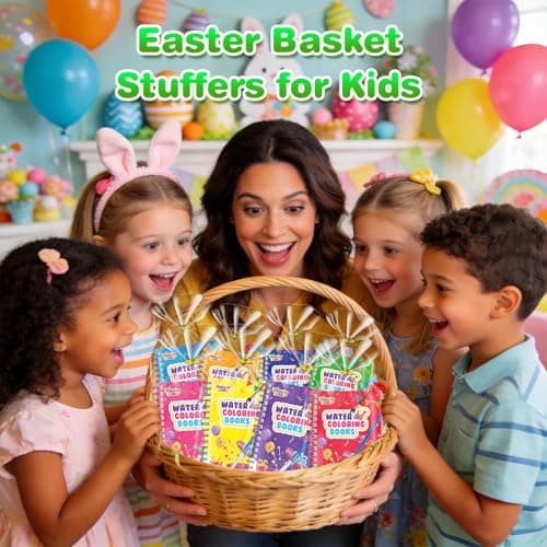 Valentines Coloring Books Party Favors for Kids - 24 Pack Mini Water Coloring Books Paint Sets for Kids Goodie Bags Stuffers Students Classroom Gifts Bulk, Valentines Day Card for Classroom Exchange - Thumbnail 3