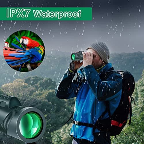 80x100 High-Power Binoculars Two-Piece Set with Phone Mount and Tripod, Featuring BAK4 Prisms and FMC-Coated Lenses Ideal for Hunting,Stargazing,Birdwatching,Wildlife Observation, Camping, and Hiking - Thumbnail 5