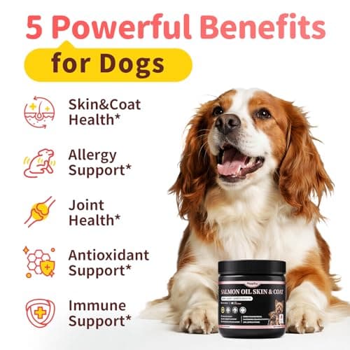 Salmon Oil for Dogs Skin & Coat, 13 in 1 Wild Alaskan Fish Oil for Dogs - Omega 3 EPA & DHA & ALA Fatty Acids, Dog Allergy Relief Chews, Joint & Immune Support,135 Count, Salmon Flavor, Soft Chews - Thumbnail 2