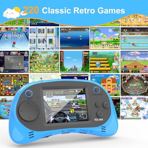 EASEGMER Kids Handheld Game Player - 220 Built-in Games, 2.5" IPS Display, Rechargeable & Long-Lasting - Ideal Travel Toys for Kids Ages 3-10 Boys & Girls - Thumbnail 5