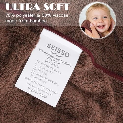 SEISSO Bath Towels Set Extra Large 63 x 35 in, Oversized Bath Sheets 70% Polyester 30% Viscose Fiber from Bamboo, Ultra Soft Absorbent Quick Dry Shower Towel for Bathroom Hotel Pool SPA Gym, 2 Pack - Thumbnail 3