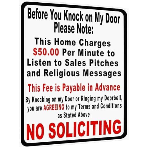 Carastora Vintage Metal Tin Sign Funny Sarcastic Party Wall Art Decor Signs, Before You Knock On My Door Sign No Soliciting Metal Sign 12x8 Inches - Image 1