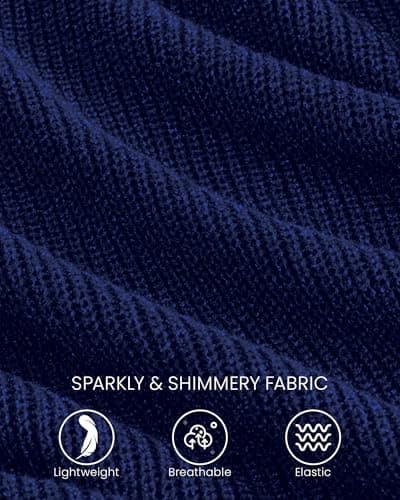 BTFBM Sweater Vest Women 2026 Spring Summer Sleeveless V Neck Sparkle Knit Basic Loose Fit Tank Tops Vacation Outfits(Navy Blue, XX-Large) - Thumbnail 4