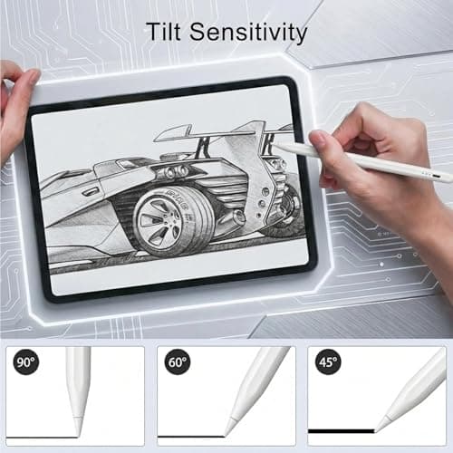 Stylus Pen for iPad 2018-2025, 3X Faster Charge（13 Mins） Tilt Sensitivity & Palm Rejection iPad Pen Compatible with 6th-11th Apple iPad Pro 11"/12.9"/M4, iPad Air 3/4/5/M2/M3, iPad mini 5/6 Gen - Thumbnail 5