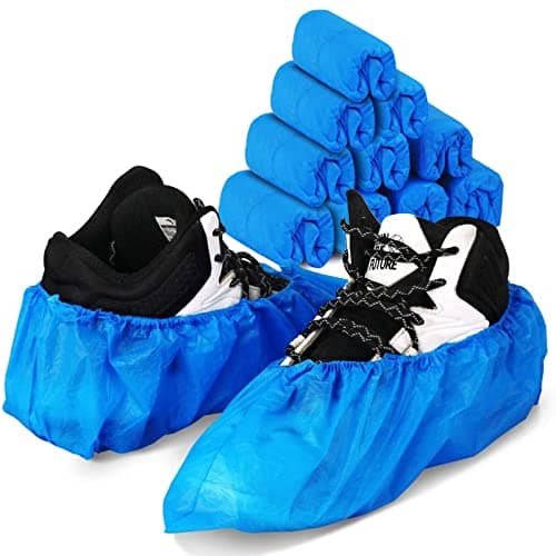 Green Convenience Shoe Covers Disposable Boot Cover Waterproof, Dust proof, 100 Pack(50 Pairs),The Size Fit Most, Non-slip, Blue, Protect Your Shoes, Floor, Carpet - Image 1