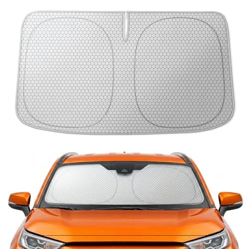 WOLFBOX Foldable Car Windshield Sun Shade for SUV Trucks Sedans 64''x34''