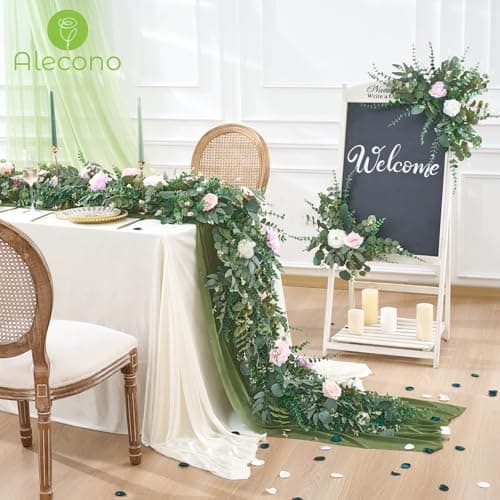 Alecono 100pcs Mixed Eucalyptus Leaves Stems Bulk, 4 Kinds Artificial Greenery Stems Faux Sliver Dollar Fake Greenery for Centerpieces Wedding DIY Bouquets Floral Arrangement Party Decor - Thumbnail 2