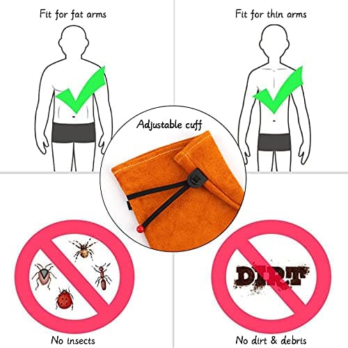 Gardening Gloves for Men&Women, [2024 Updated] Professional Rose Pruning Gloves Thorn Proof, Adjustable Cuff, Breathable Leather Cowhide Long Garden Gloves,Garden Gifts & Tools for Gardener,Yard Work - Thumbnail 5