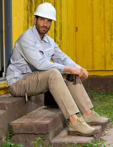 MOURCE Men's Cargo Pants Lightweight Waterproof - Stretch EDC Hiking Work Pants Outdoor Apparel, Khaki 32L - Thumbnail 3