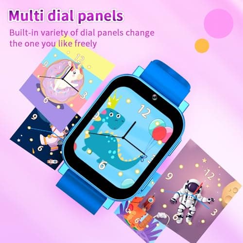 T TICCI Kids Smart Watch for Boys Girls - 1.83" HD Touch Screen, 500mAh Long Battery, Fast Type-C Charging, Games Camera Music Pedometer Torch, Educational Toys for Ages 4-12 Birthday Gift (Pink) - Thumbnail 4