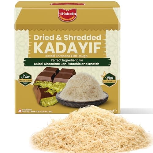 Chobella Premium Kataifi Shredded Fillo Dough 100 g (3.5 Oz), Ingredient for The Viral Dubai Pistachio Chocolate Bar, Kunafa & Knafeh, Kurutulmus Kadayif Pastry Dough, Knafeh, Katifi, Shredded Phyllo - Image 1