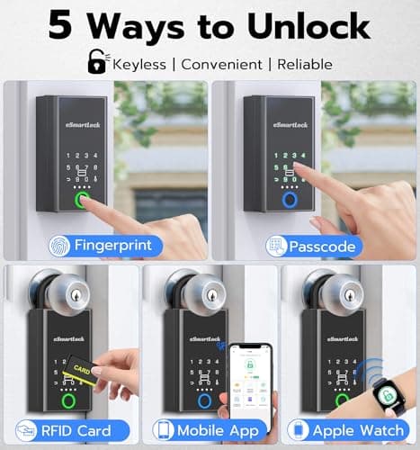 Anweller Lock Box for Keys with Code, Fingerprint RFID Smart Bluetooth Key Hider, Outdoor Waterproof Combination Lockbox for Realtor, Hosts, Keys Safe Storage, Hide a Key, Door Hanging & Wall Mount - Thumbnail 3