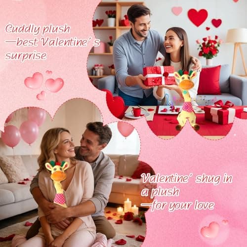 LLUKEME Dancing Giraffe Toy Stuffed Animal Toddlers Gifts for Easter Baby Toys Singing Song Toddlers Toy Repeats What You Say Glowing Musical Toy for Baby Birthday Gift Groovy Giraffe Toy - Thumbnail 5