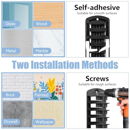 Dntorx Hat Organizer for Baseball Caps, 1 Pack Hat Rack for Wall Strong Adhesive Hat Hanger Hat Hooks Stand Organizer Storage Holder Display for Door Closet Bedroom - Thumbnail 5