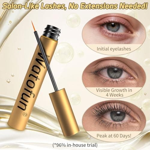 Eyelash Growth Serum with Peptide&Vitamin Infused Formula -Eyelash Serum For Longer, Thicker, Fuller Lashes -Lash serum for Eye lash Growth Safe for Natural Lashes &Extensions-Vegan & Cruelty-Free,5mL - Thumbnail 3