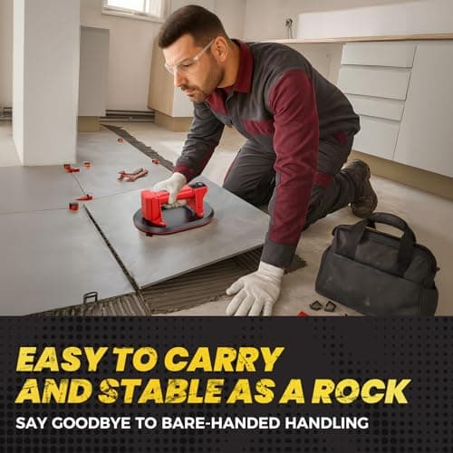 Mtnte Electric Suction Cups for Glass, Tiles, Granite, Windows Lifting and Moving 440 lbs. Load Capacity 16V MAX Cordless Heavy Duty Vacuum Suction Cup Lifter - Thumbnail 6