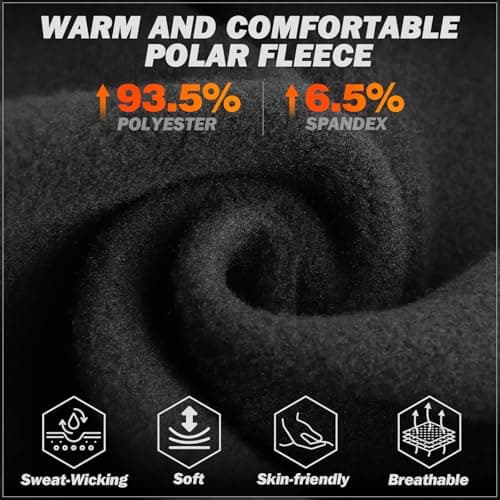 GXCROR Ski Mask Breathable Balaclava Windproof Winter Thermal Face Cover for Cold Weather Skiing Motorcycle for Men and Women Black - Thumbnail 3