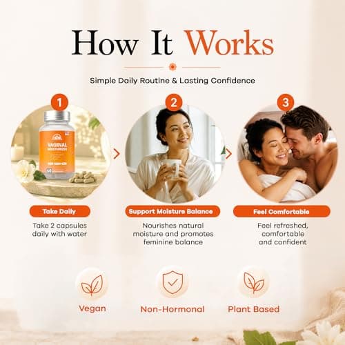 ANGELYCIA Natural Probiotic Vaginal Moisturizer Pills for Women – Slippery Elm Feminine Care Supplement for Vaginal Moisture, Dryness Relief & Healthy pH Balance Support - Thumbnail 5