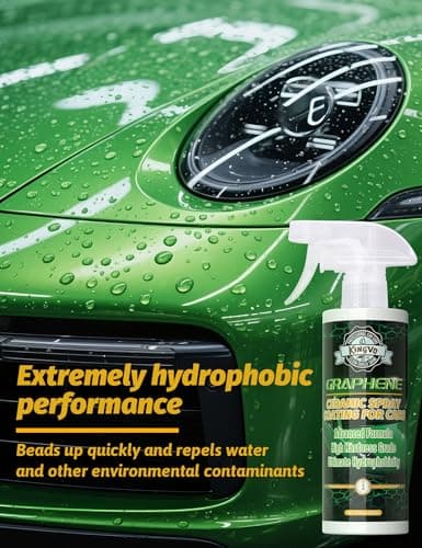 Kingvo Ceramic Coating for Cars, Car Wax Spray Graphene Ceramic Coating Shine Gloss Hydrophobicty for Auto Care Polish Detailing,10 OZ - Thumbnail 2