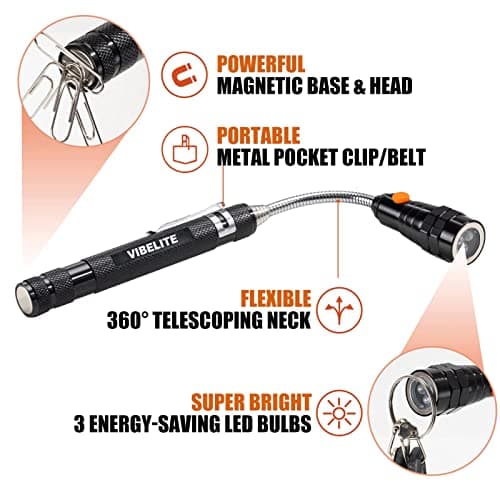 VIBELITE Magnetic Pickup Tool & 6 in 1 Multitool Pen, 2 Pack - Thumbnail 3