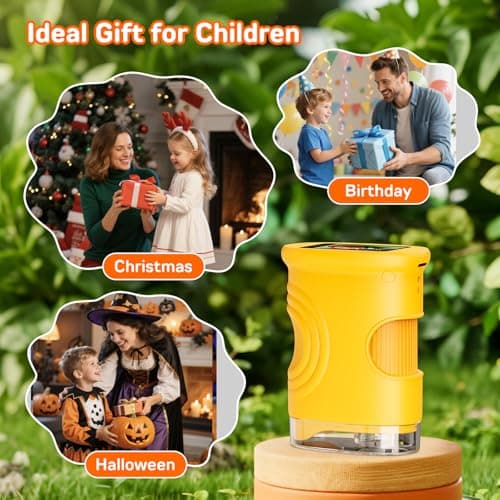 1000X Digital Handheld Microscope for Kids with 2.0" IPS Screen, Easter Gifts Portable STEM Science Lab Toy, Rechargeable Pocket Microscope Educational Gift for Boys & Girls Age 4-6 8-12, Orange - Thumbnail 5