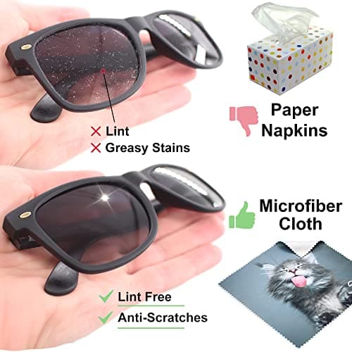 Microfiber Cleaning Cloth for Glasses - Eyeglass Cleaning Cloth - Lens Cleaning Cloth - Microfiber Glasses Cleaning Cloth for Phone, Screens, Camera Lens Cleaner - 6 pcs - Thumbnail 3
