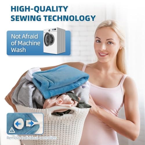 Curety Heating Pad for Neck and Shoulders, Weighted Electric Neck Heating Pad for Back Pain Relief 6 Heat Settings 4 Timers Auto Off Birthday Christmas Gifts for Women Mom Men Dad - Thumbnail 3