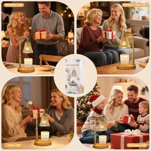 Candle Warmer Lamp with Timer Dimmable,Birthday Gifts for Women Mom Sister,Adjustable Height Wax Melt Warmer for Jar Candles,House Warming Gifts New Home,Ideal for Office,Dorm,Bedroom Home Decor - Thumbnail 5