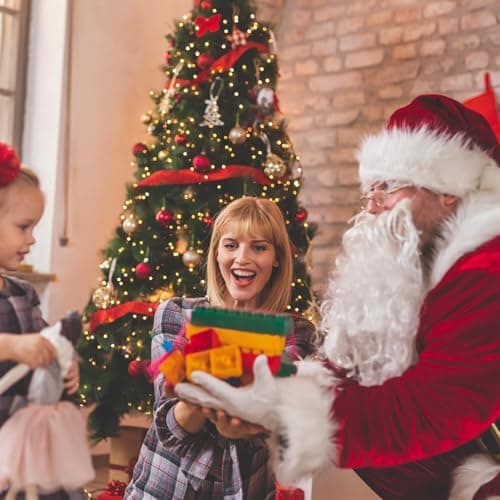 DressVoguer Santa Claus Costume for Men 9-Piece - Deluxe Santa Suit with Hat, Christmas Party Costume for Men Adult Santa Outfit L - Thumbnail 5